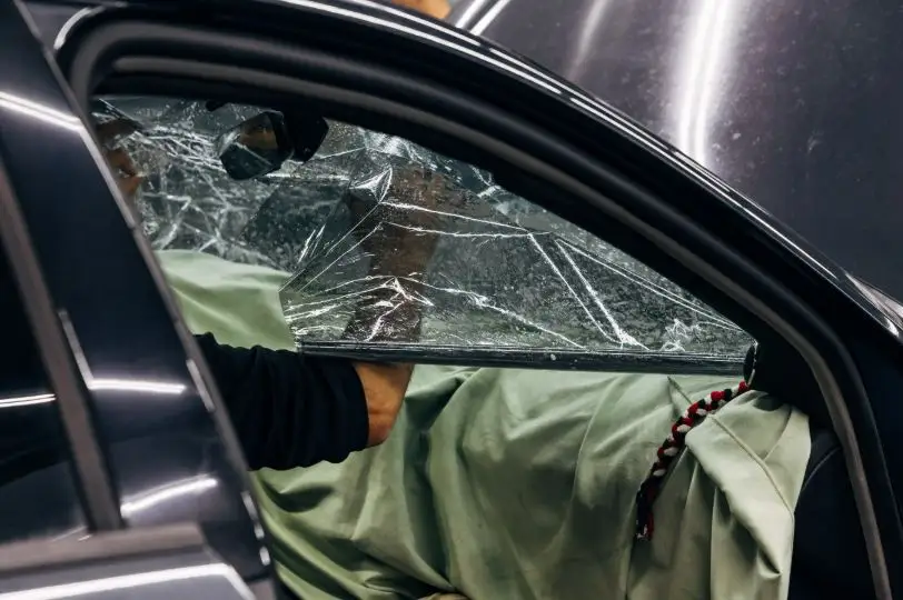 Vehicle Window Tinting Process Step 1